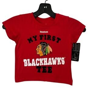 Reebok Chicago Blackhawks Official NHL Apparel Toddler Red Tee 2T